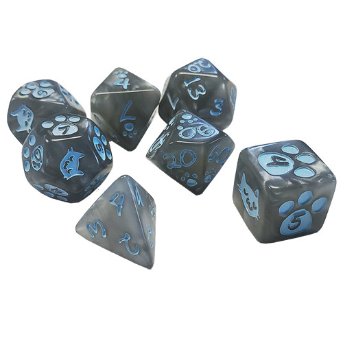

Игровые кубики Kitten Polyhedral Dice Set: Gray Steve Jackson Games