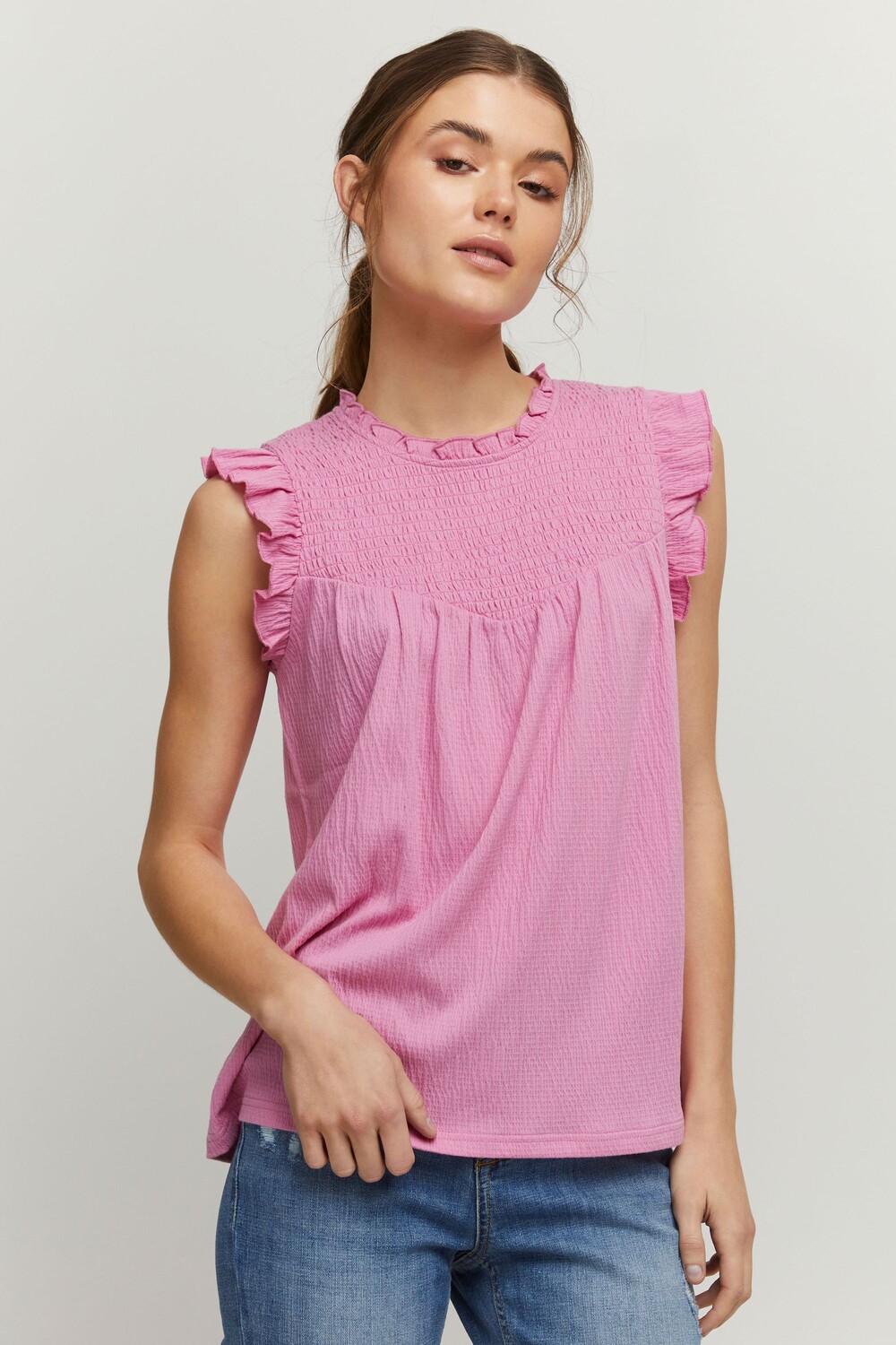 

Топ b.young Rüschenbluse, розовый