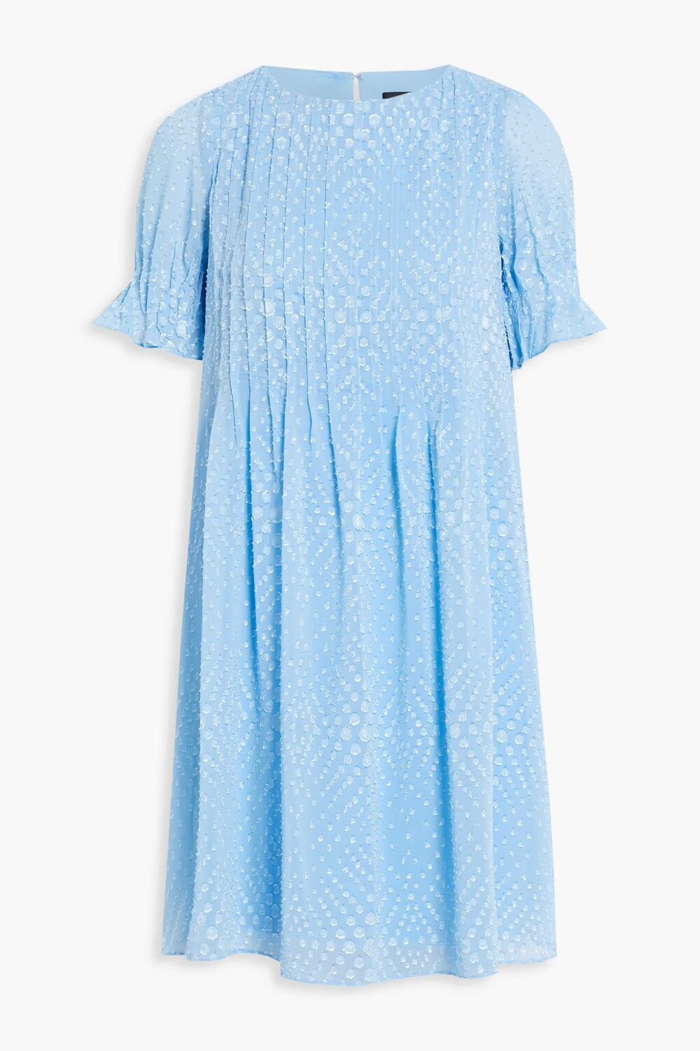 

Платье мини из шифона фил-купе с защипами Dkny, светло-синий