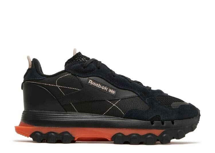 

Кроссовки Reebok CARDI B X WMNS CLASSIC LEATHER 'CORE BLACK FIERY ORANGE', черный