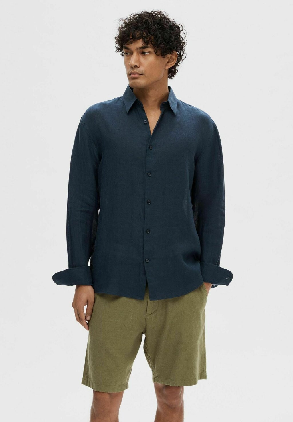 

Рубашка Selected Homme, темно-синий