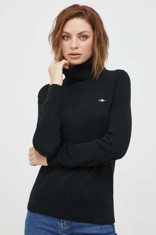 

Шерстяной свитер Gant, черный