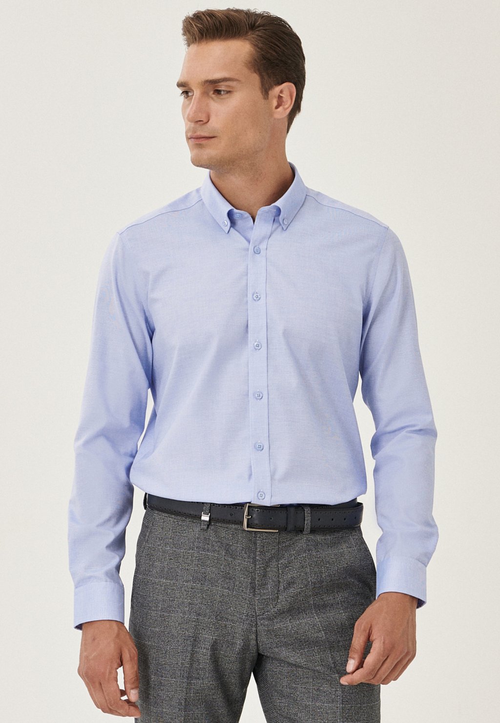 блузка vminger slim fit shirt aware цвет hydrangea Рубашка SLIM FIT NON-IRON SHIRT AC&CO / ALTINYILDIZ CLASSICS, цвет Slim Fit Shirt