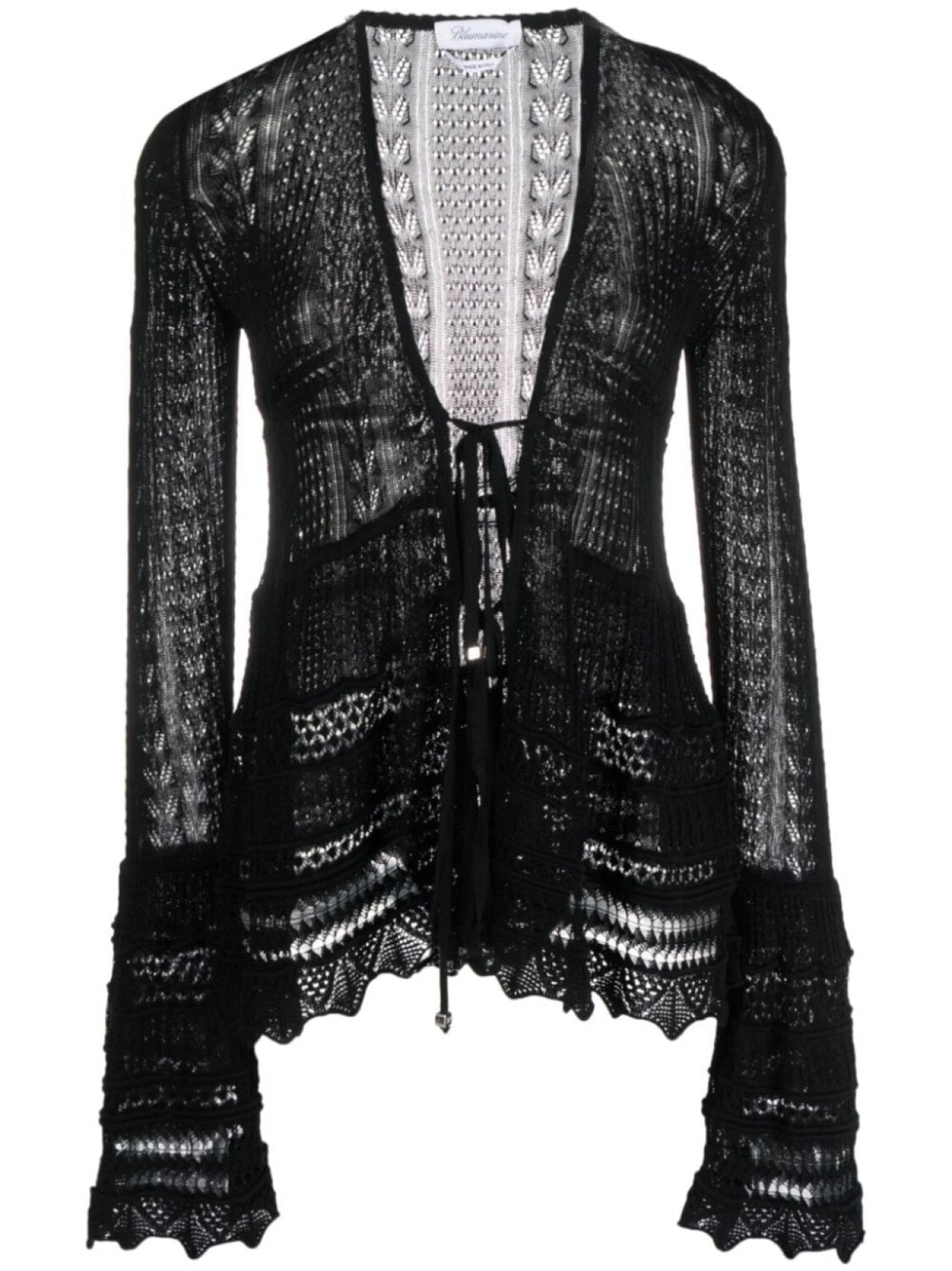 

Blumarine кардиган в технике кроше, черный