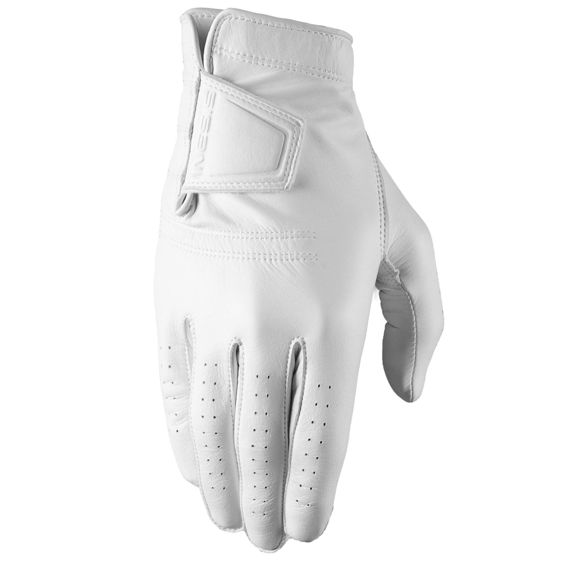 Перчатки для гольфа Decathlon Cabretta для левой руки Inesis, белый kirkland signature golf gloves premium cabretta leather x large 4 count