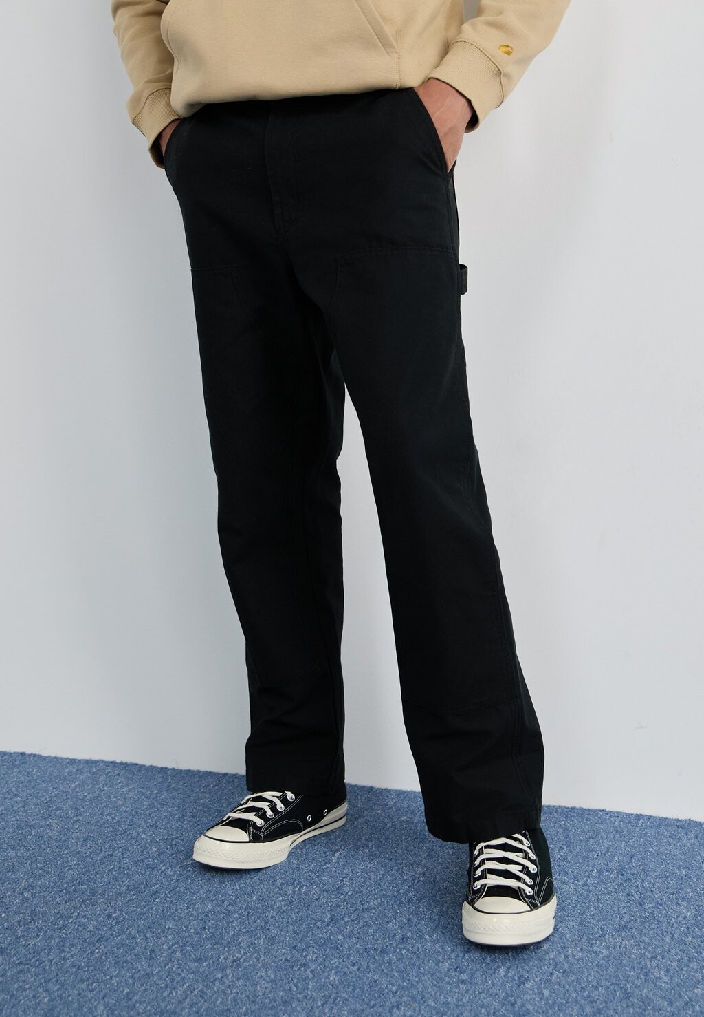 

Брюки-карго BIG TIMER DOUBLE KNEE CARPENTER PANT Obey Clothing, цвет black