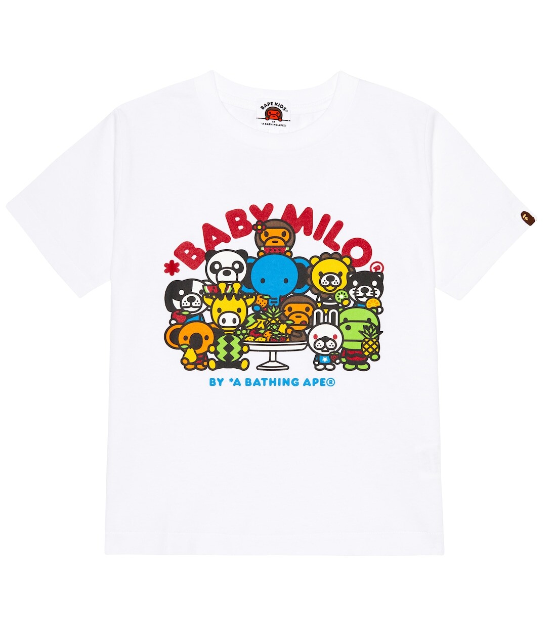 

Хлопковая футболка с принтом Baby Milo BAPE, белый
