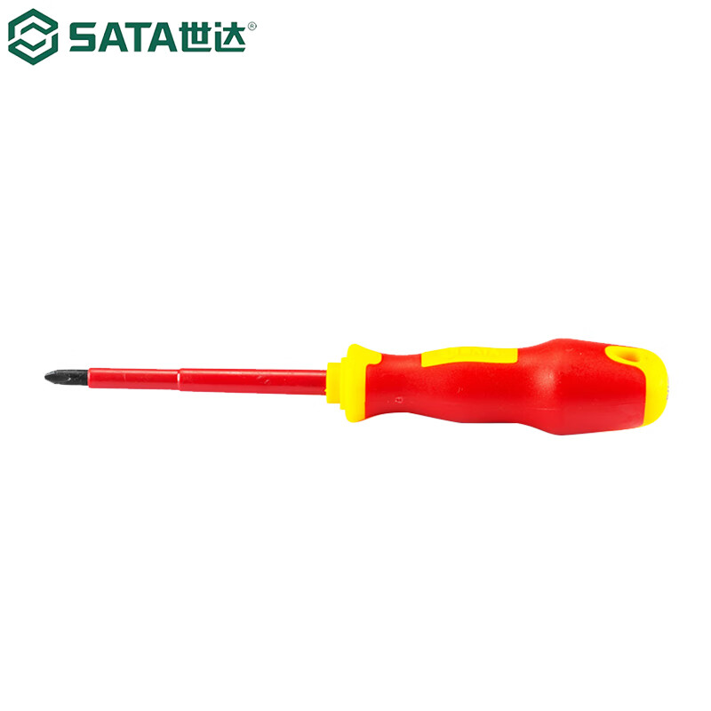 Отвертка с крестовой изоляцией и двухцветной ручкой серии SATA T 61224/#3x150MM