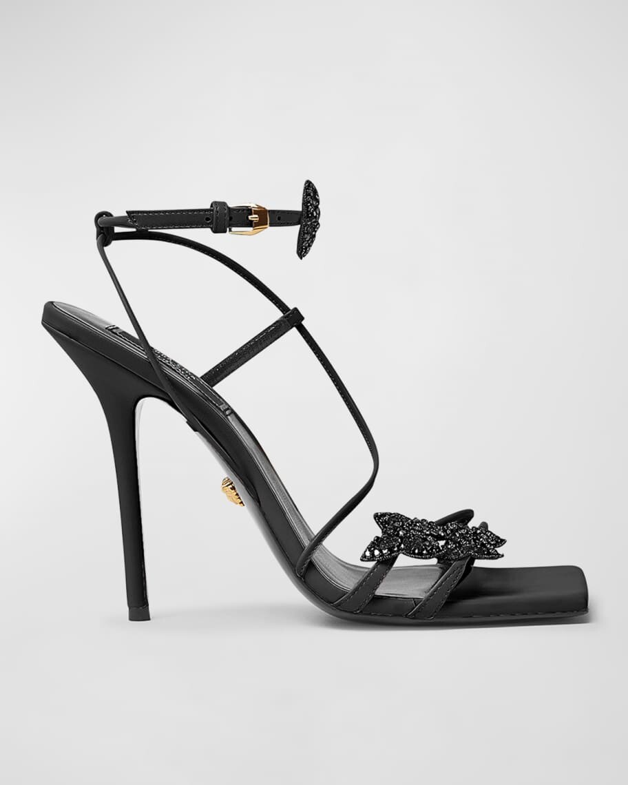 

Сандалии Butterfly с ремешком на щиколотке и кристаллами Versace