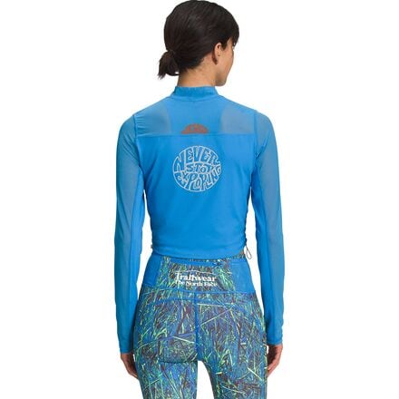 Рубашка с длинными рукавами и длинными рукавами Trailwear QTM - женская The North Face, цвет Super Sonic Blue джемпер uniqlo low gauge mock neck бежевый