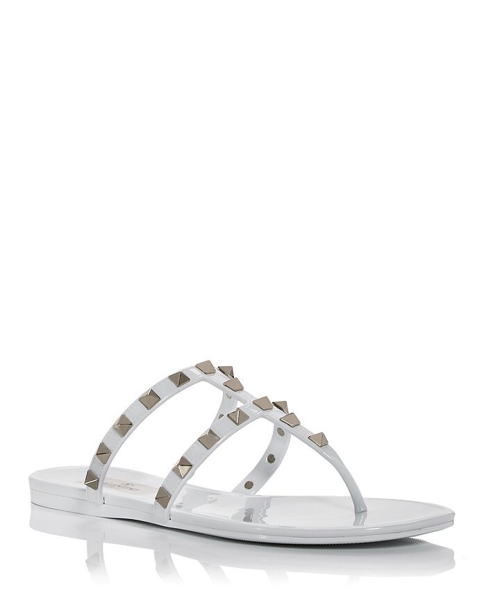

Женские летние сандалии Rockstud из ПВХ с ремешками Valentino Garavani