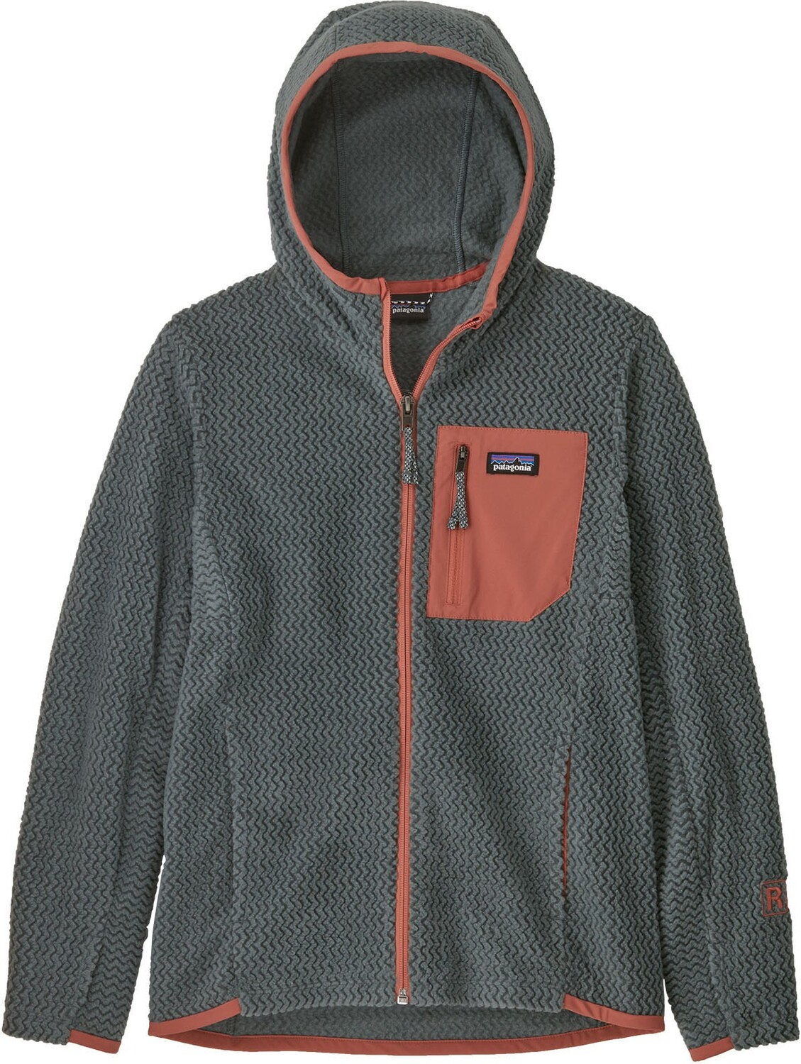 

Флисовая толстовка с молнией во всю длину R1 Air — детская Patagonia, зеленый