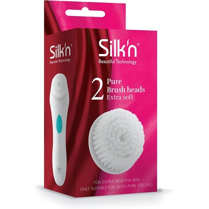 Сверхмягкие насадки-щеточки Silk'n Pure для очищения лица, массажа кожи и отшелушивания