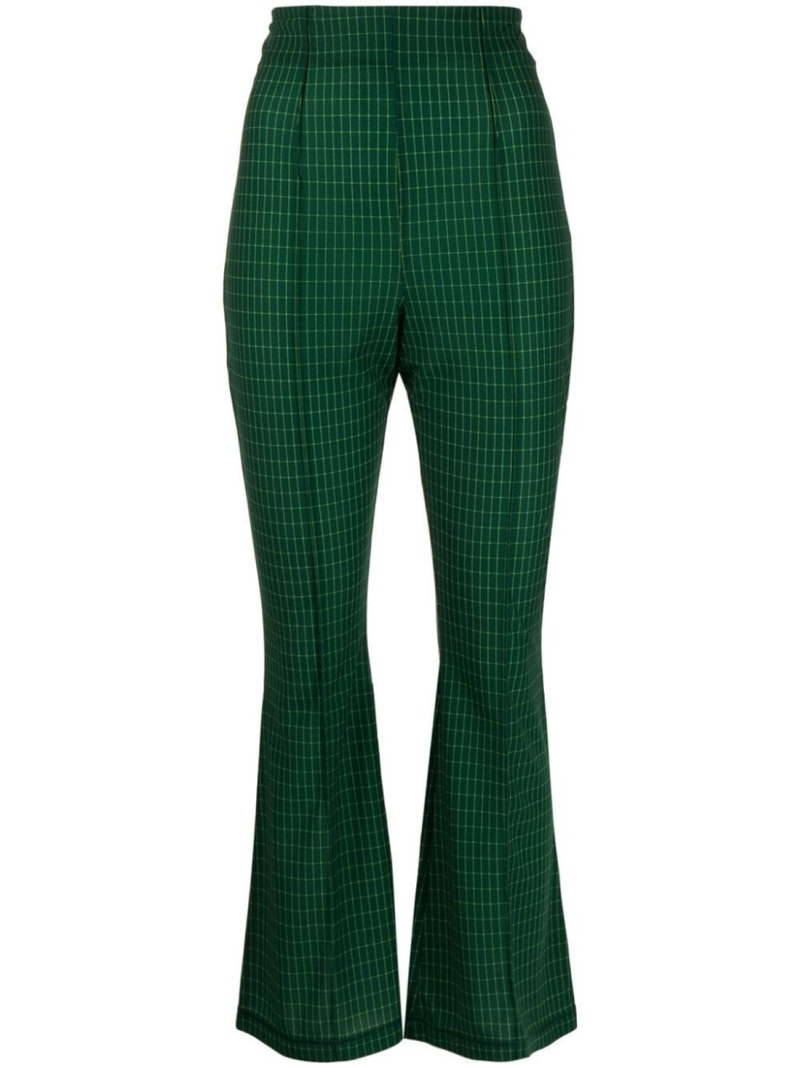 

Toga Pulla укороченные брюки в клетку Windowpane, зеленый