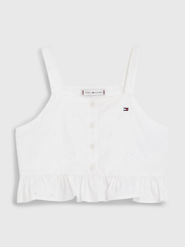 

Детский топ Tommy Hilfiger Monogram Broderie Anglaise