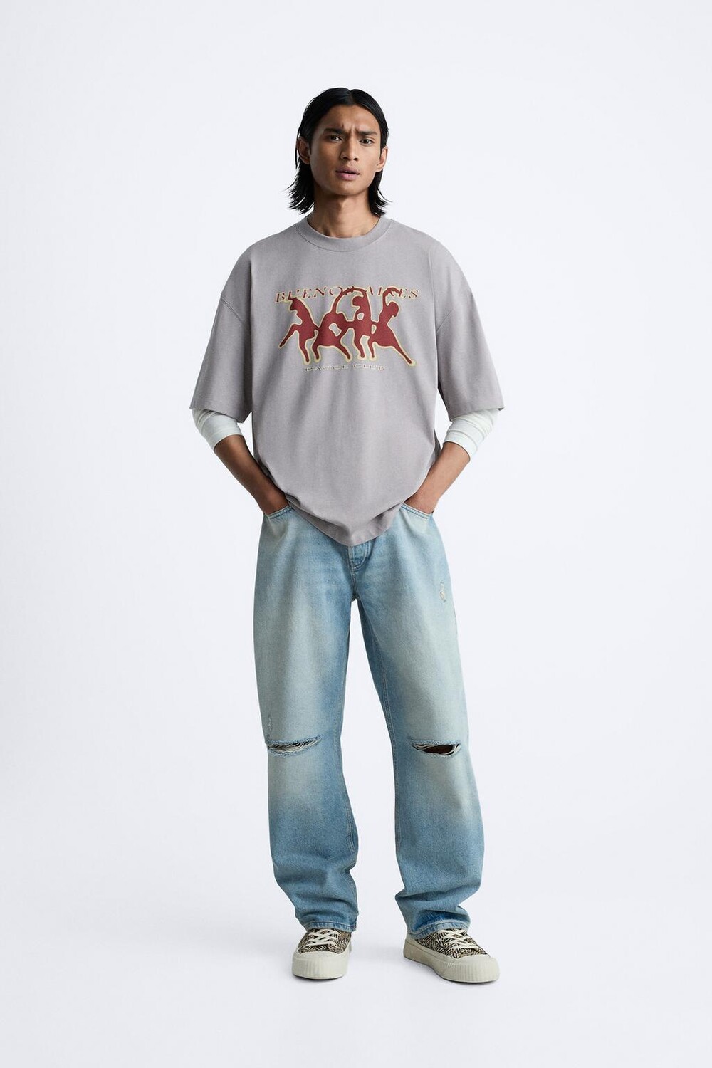 

Открытый кардиган с короткими рукавами ZARA, серый