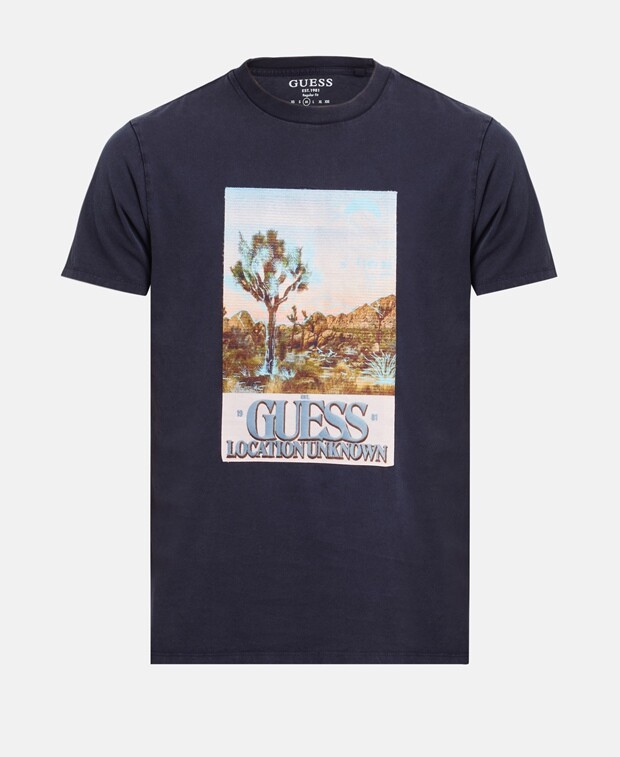 

Футболка Guess, темно-синий