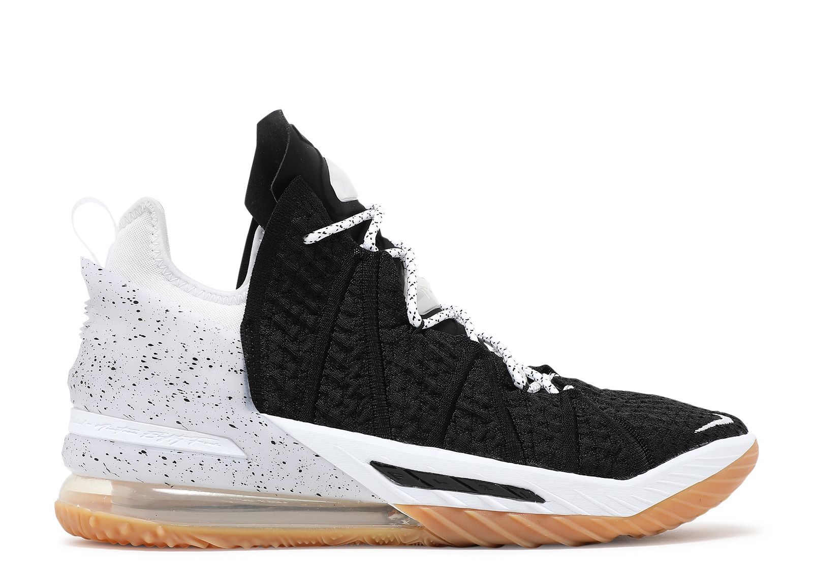 Кроссовки Nike Lebron 18 'Black White Gum', черный
