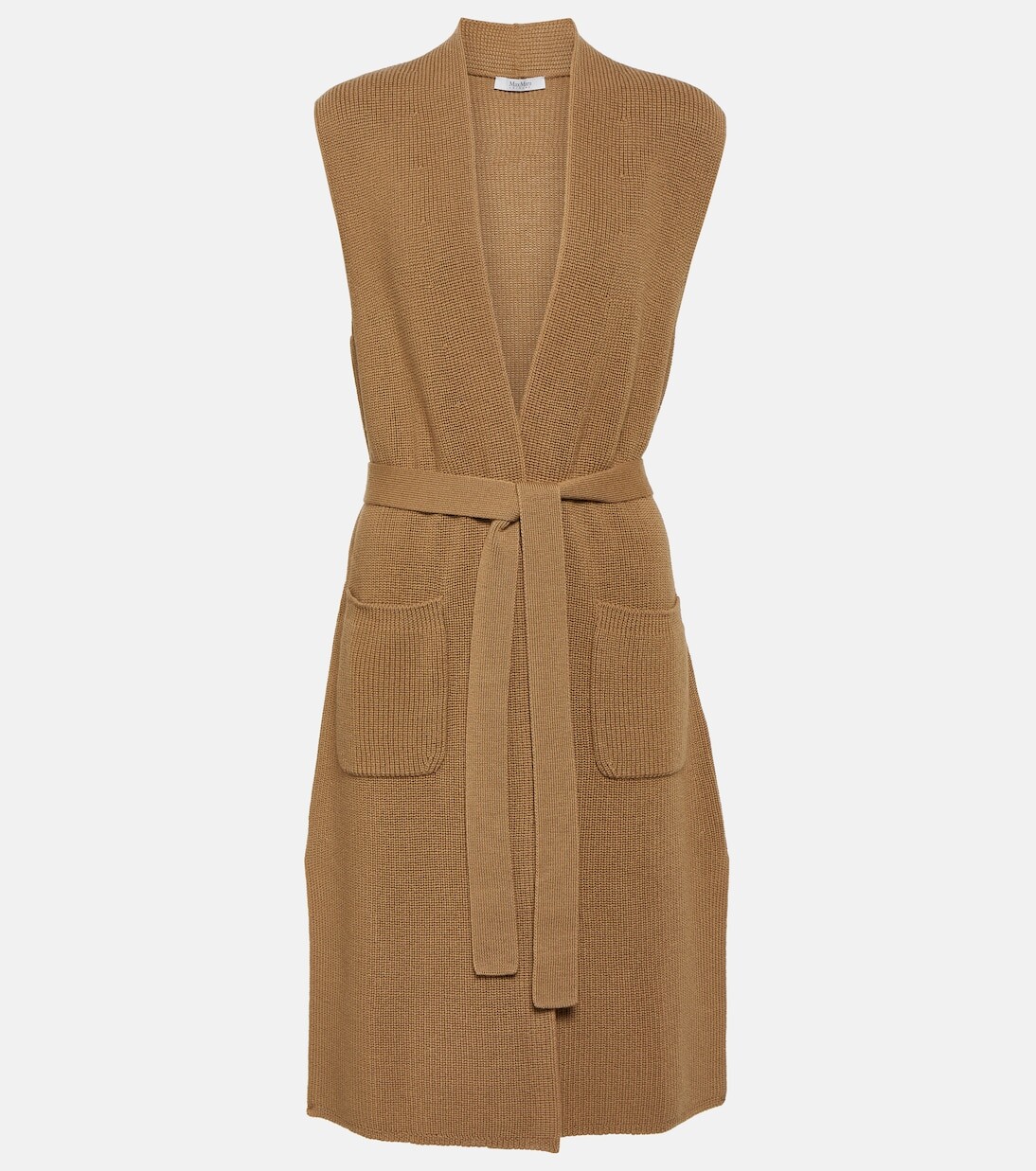 

Жилет из натуральной шерсти mirca для отдыха Max Mara, бежевый