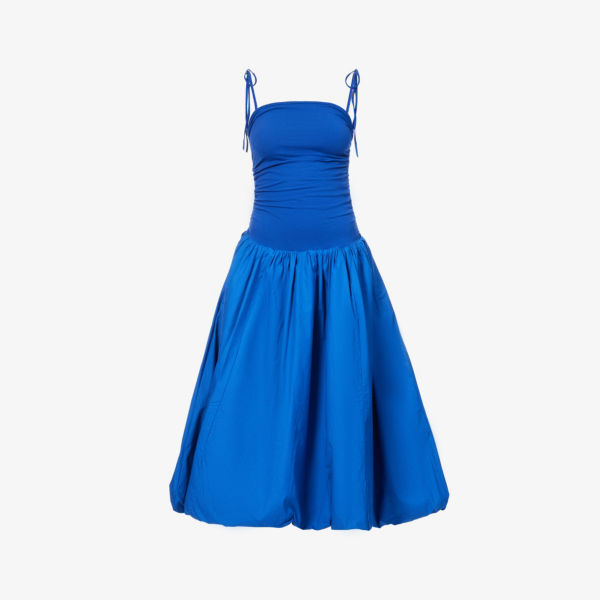 цена Платье миди Alexa из эластичной ткани с пышными краями Amy Lynn, цвет cobalt