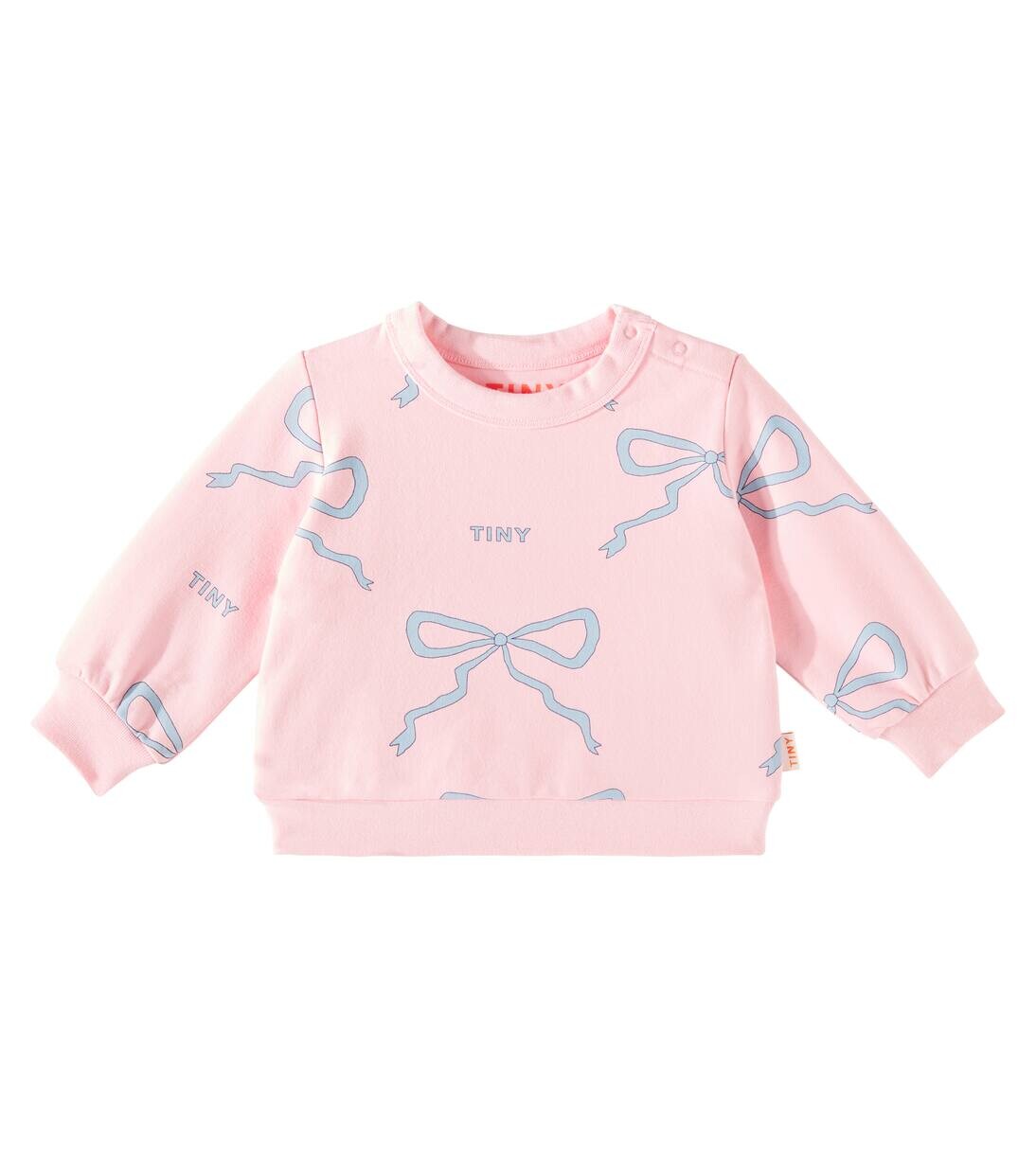 

Свитшот из хлопковой смеси с принтом «Baby Bows» Tinycottons, цвет peach