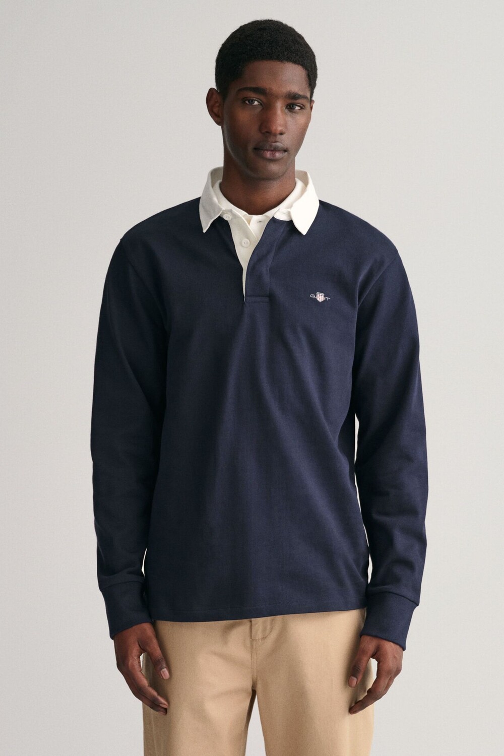 

Синяя футболка Gant с логотипом и щитом регби GANT, синий