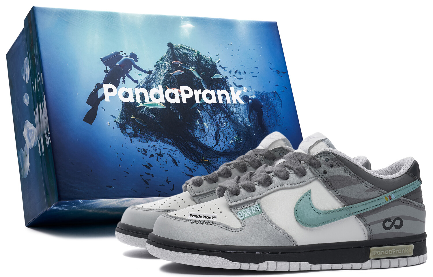 

Кроссовки Nike Dunk Skateboard Shoes Men Low-Top White Gray