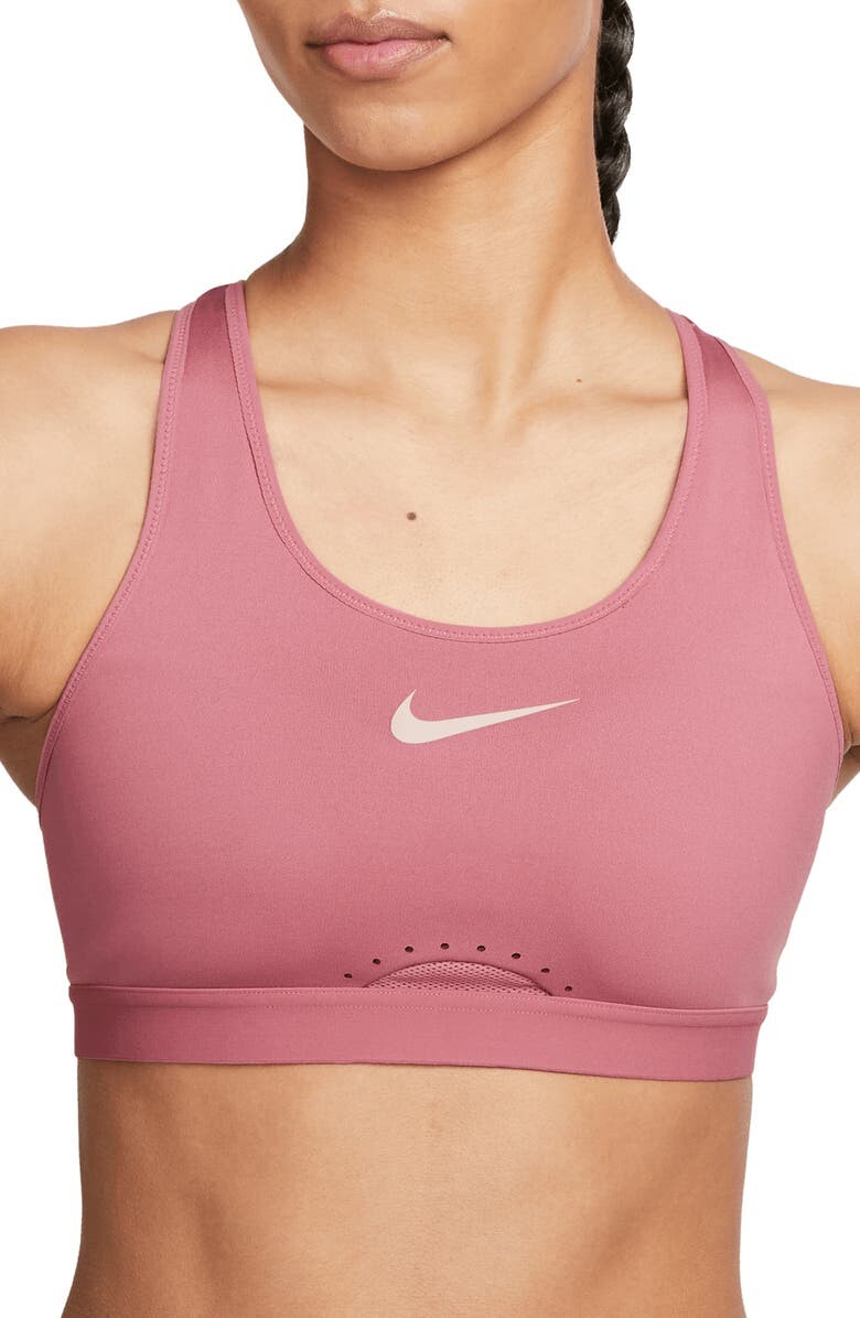 

Регулируемый спортивный бюстгальтер Dri-FIT Swoosh с высокой поддержкой без подкладок NIKE
