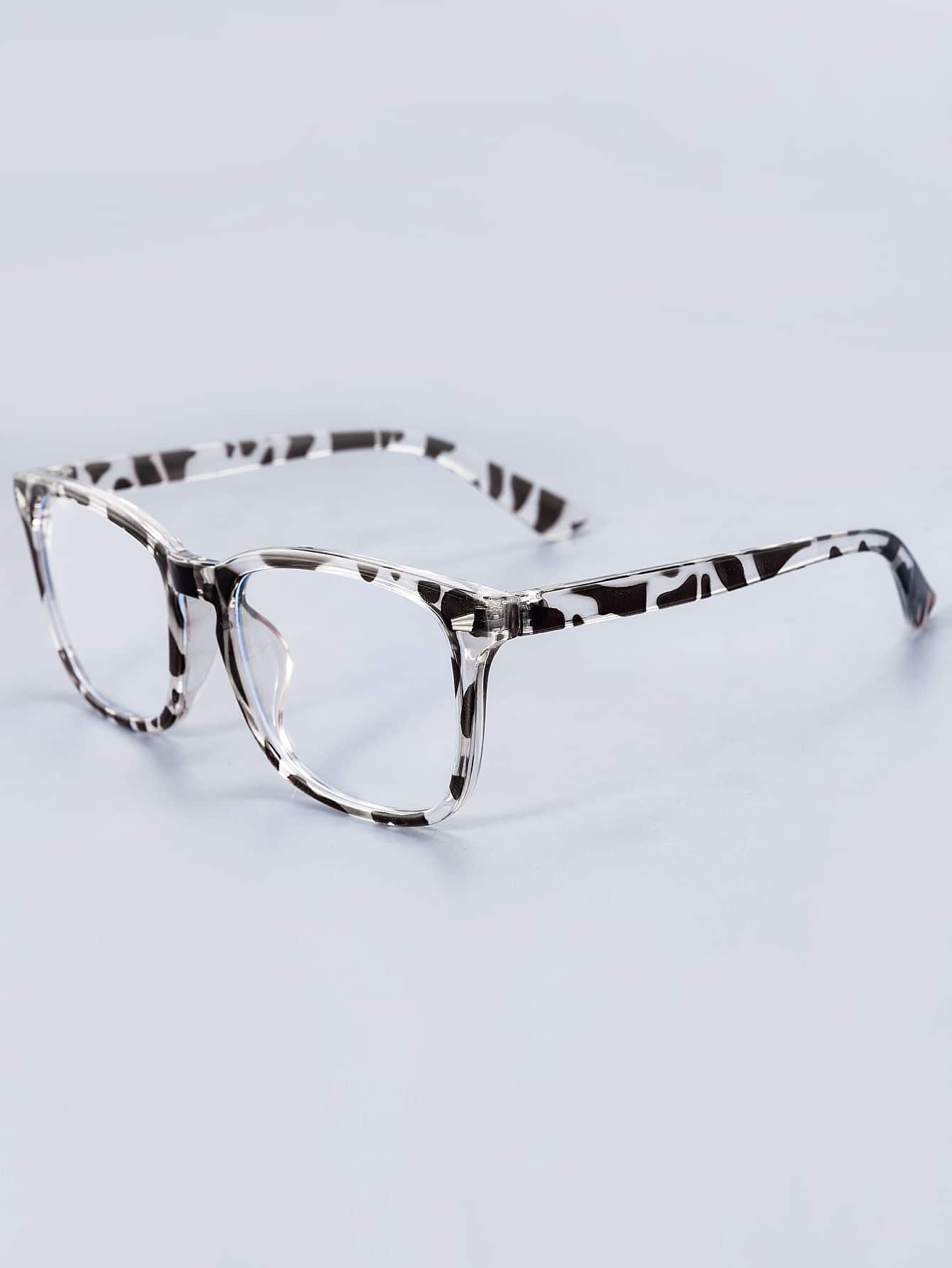 1 шт. женские прозрачные квадратные очки для ПК с функцией блокировки синего света