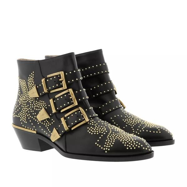 

Сапоги susanna leather studs boots black/gold Chloé, черный