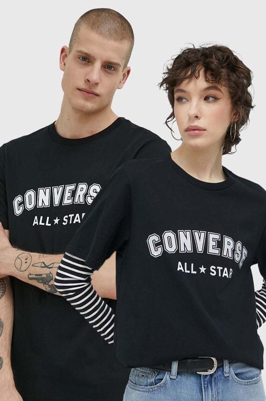 

Хлопковая футболка Converse, черный