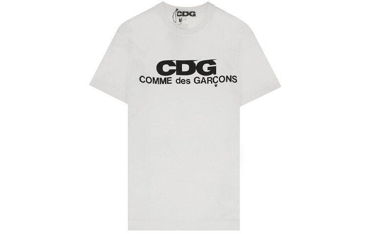 

Comme des Garçons Comme Des Garcons Классическая футболка с короткими рукавами и аппликацией логотипа унисекс, белая