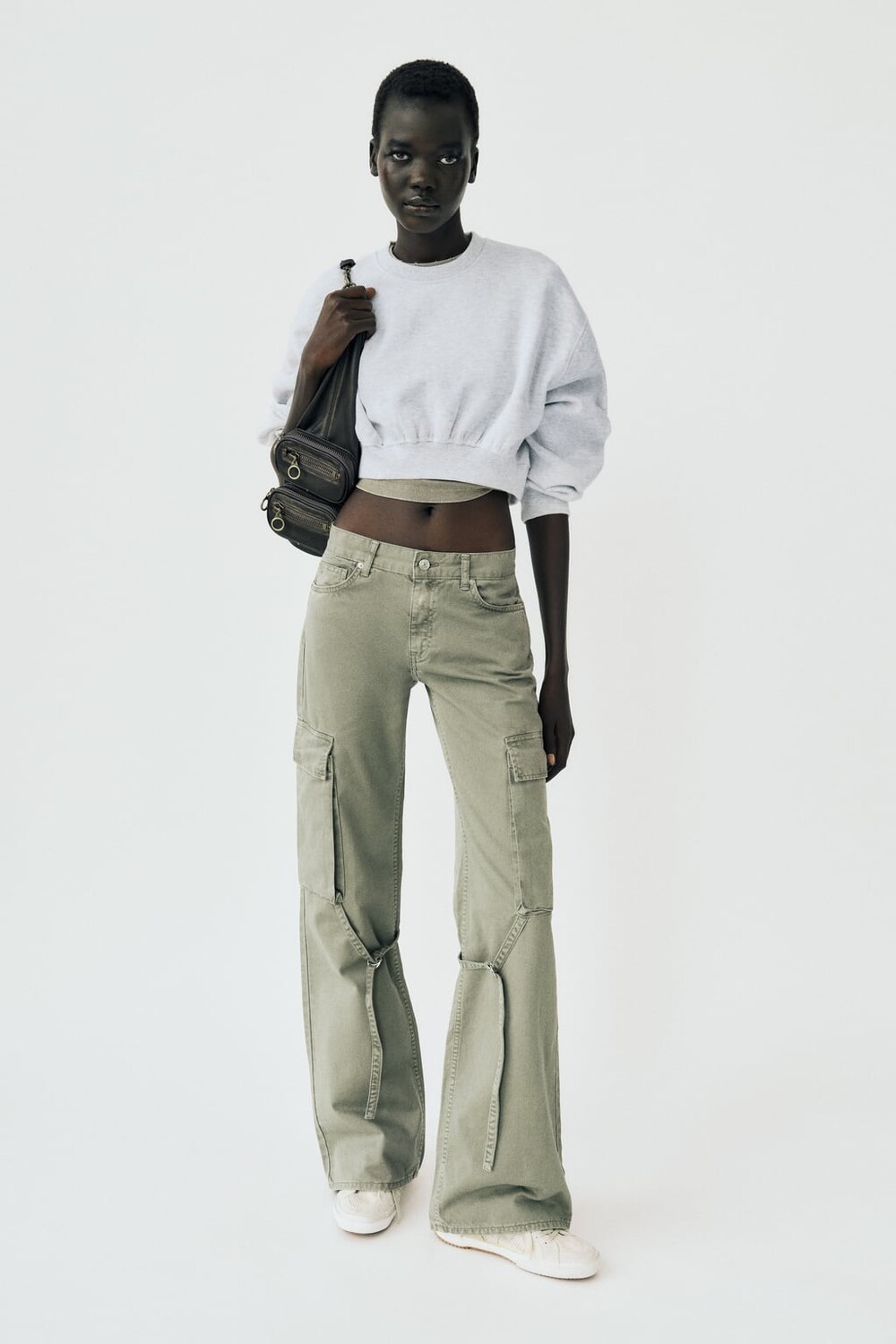 

Брюки-грузовые trf ZARA, зеленый