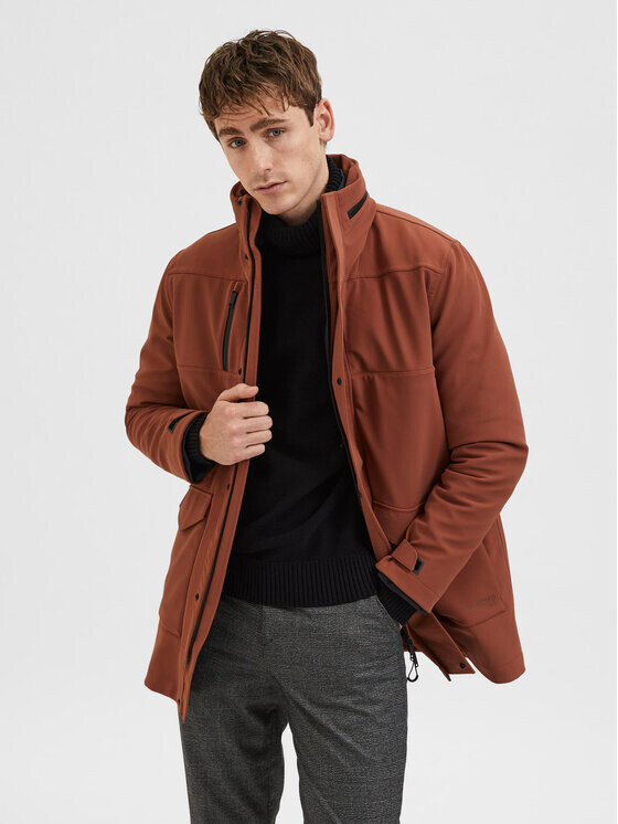 

Переходная куртка стандартного кроя Selected Homme, коричневый