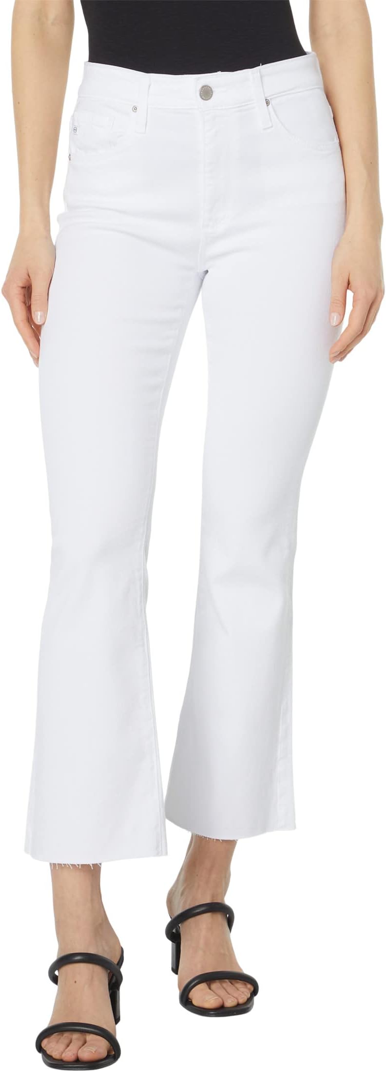 Джинсы Farrah Boot Crop High-Rise Fit in Modern White AG Jeans, цвет Modern White