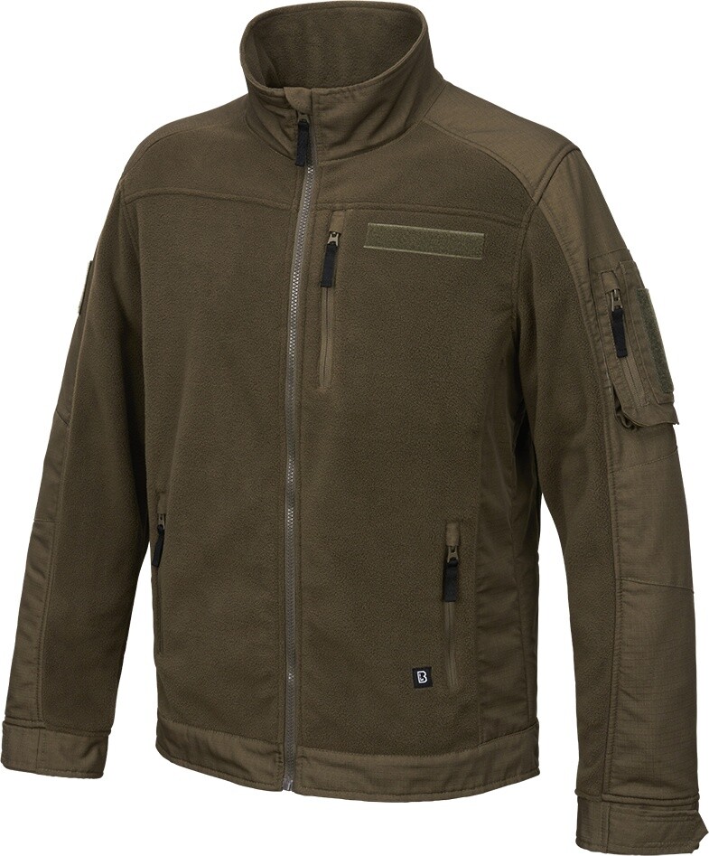 

Куртка Brandit Jacke Fleece Ripstop Jacket, зеленый