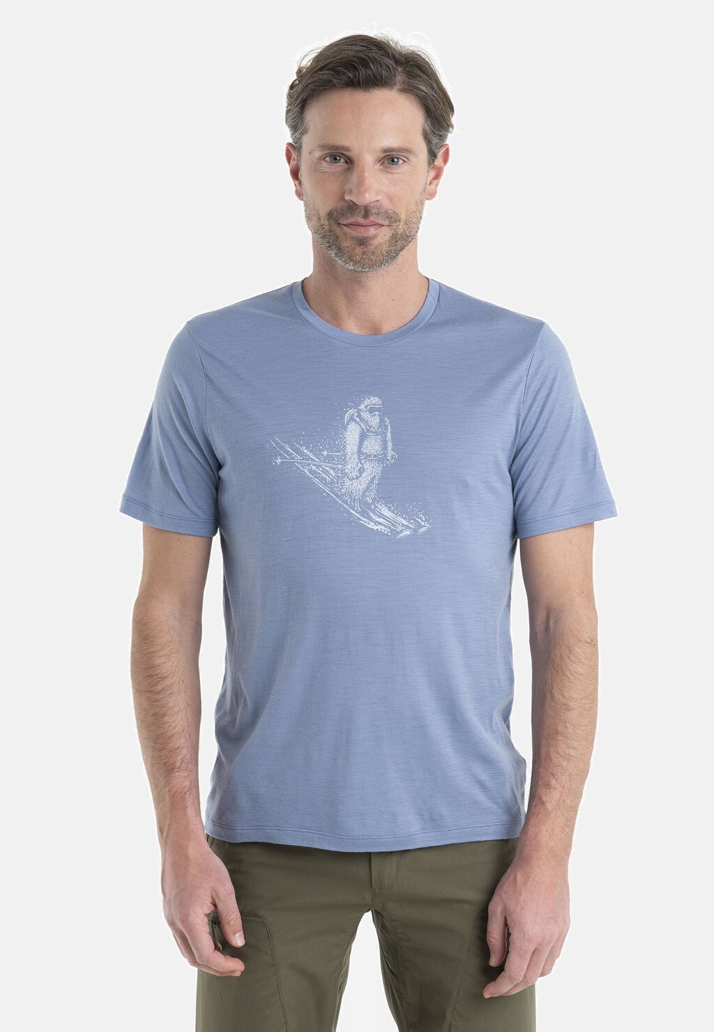 

Футболка с принтом Футболка MERINO TECH LITE II SS TEE SKIING YETI Icebreaker, цвет kyanite