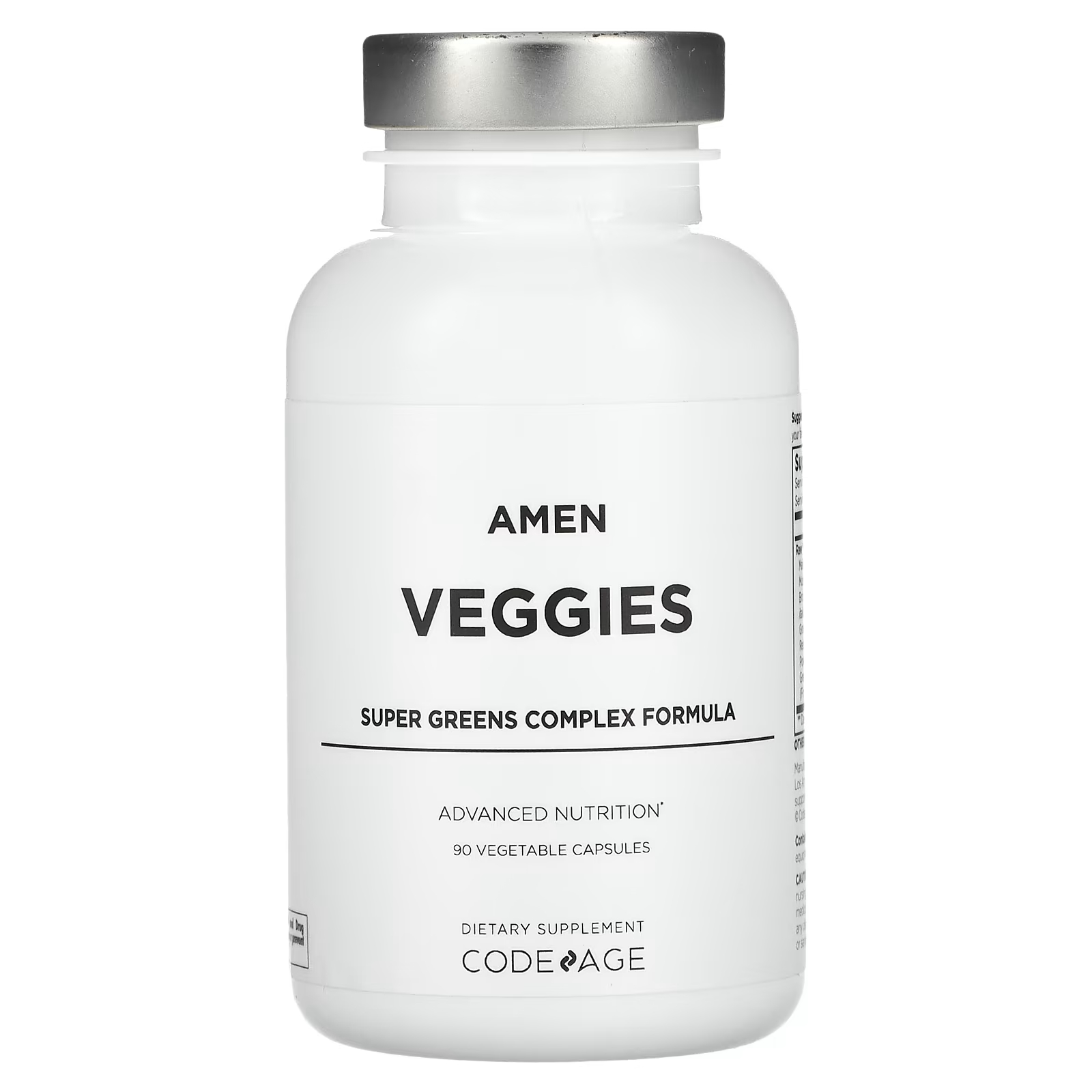 Codeage Amen овощи 90 растительных капсул codeage amen витамин d k2 и цинк 60 растительных капсул