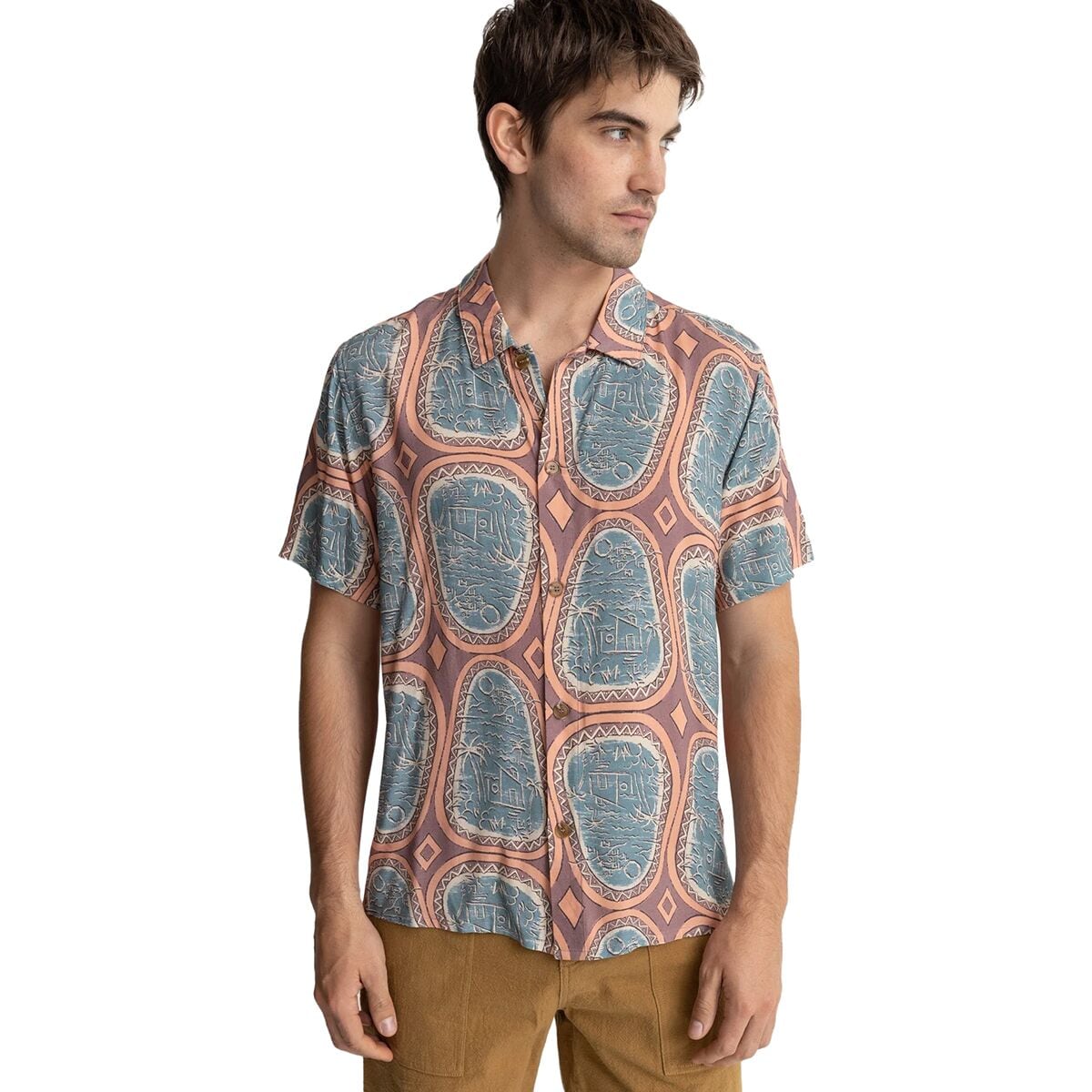 Рубашка vista с короткими рукавами Rhythm, цвет rust rhythm lct076nr02