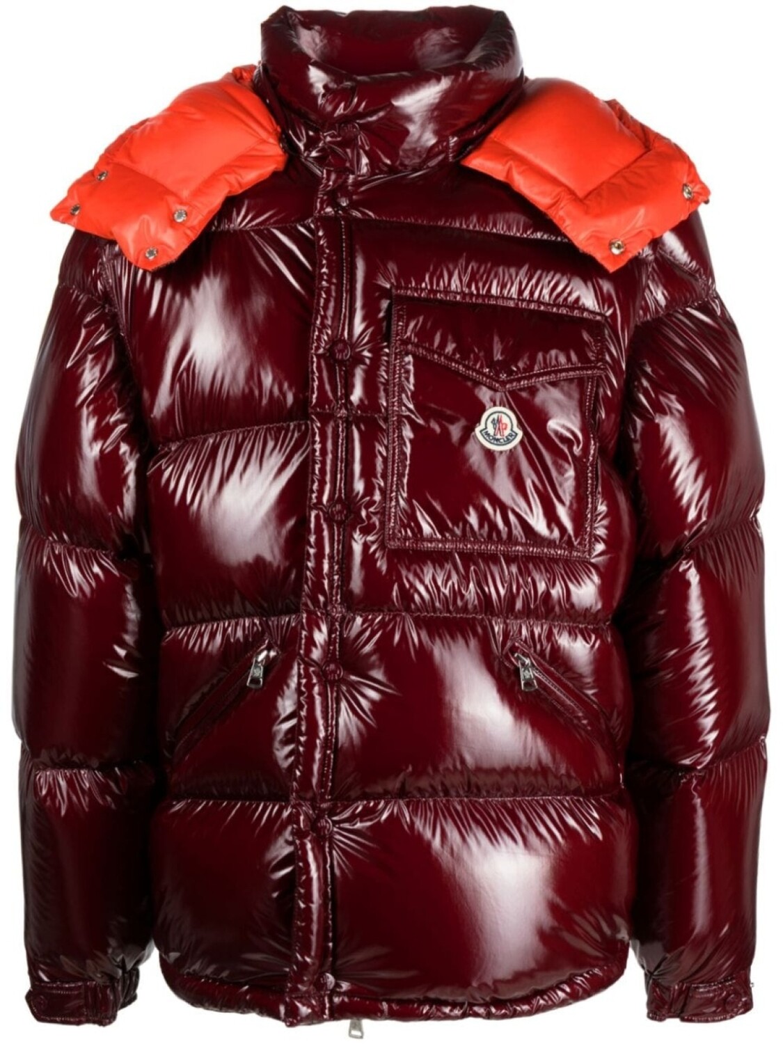 

Пуховик со съемными рукавами Moncler, красный