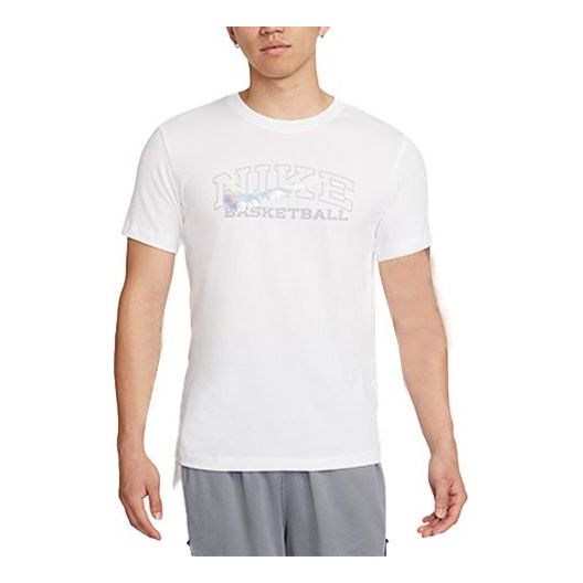Футболка Men's Nike Alphabet Logo Printing Round Neck Short Sleeve White T-Shirt, белый
