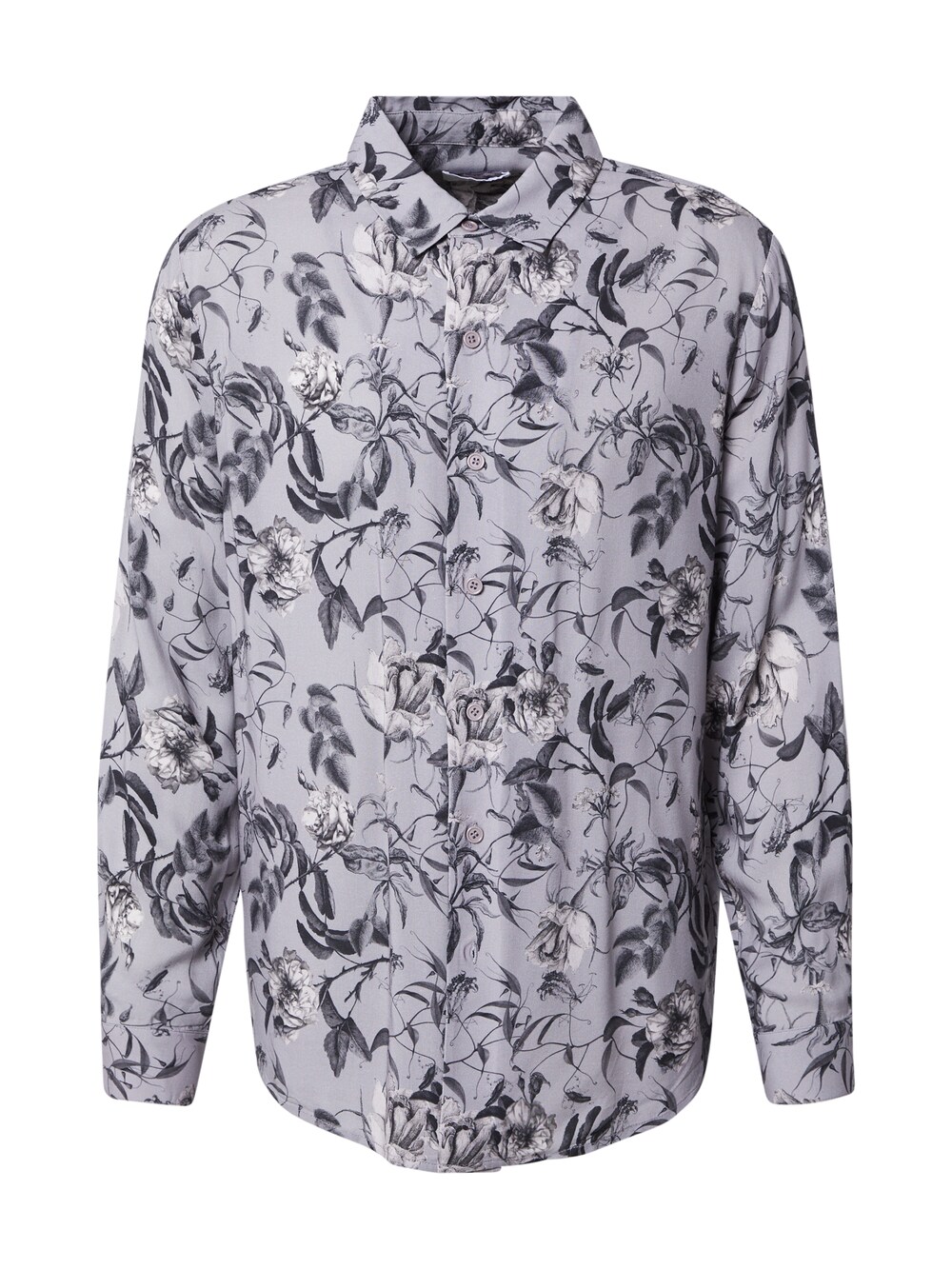 Рубашка на пуговицах стандартного кроя DAN FOX APPAREL Francesco, серый/темно-серый
