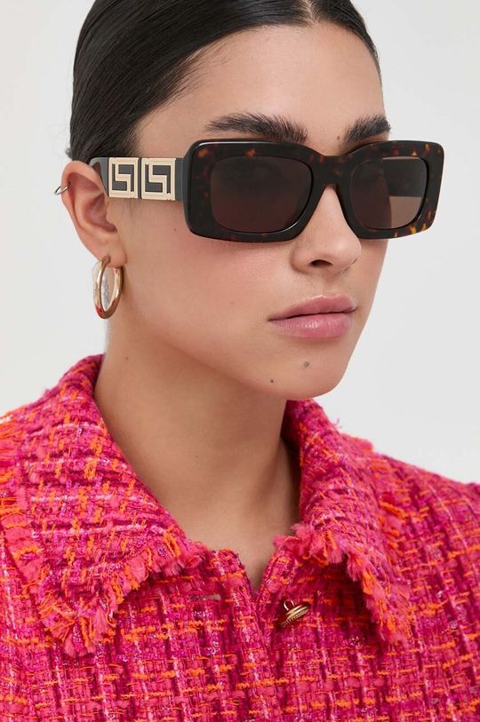 Солнцезащитные очки Версаче Versace, коричневый солнцезащитные очки versace бордовый