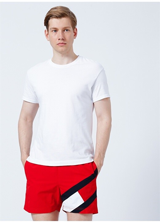 

Красный мужской купальник с шортами и нормальной талией Tommy Hilfiger