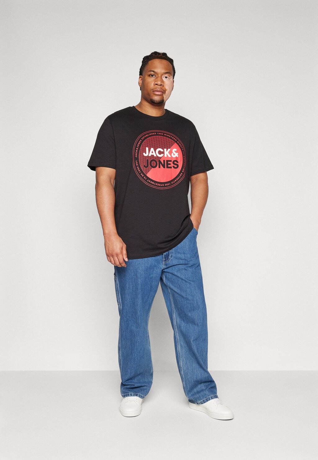 

Футболка с принтом JJLOYD LOOF TEE CREW NECK Jack & Jones, черный