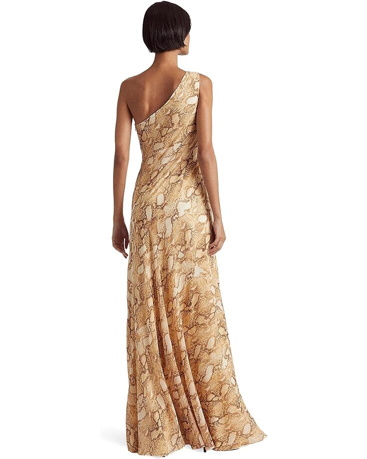 

Платье LAUREN Ralph Lauren Print Georgette One Shoulder Gown, цвет Cream Multi