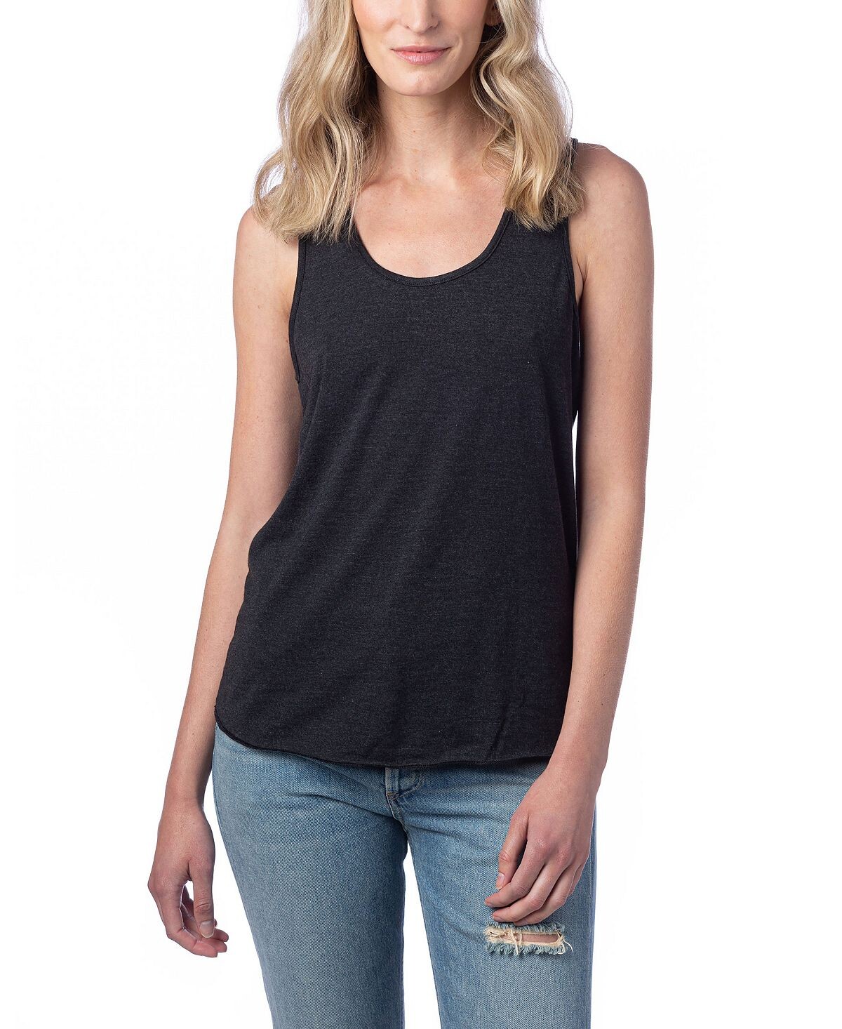 

Женская майка-гонщик из модала Tri-Blend Racer Macy's, черный