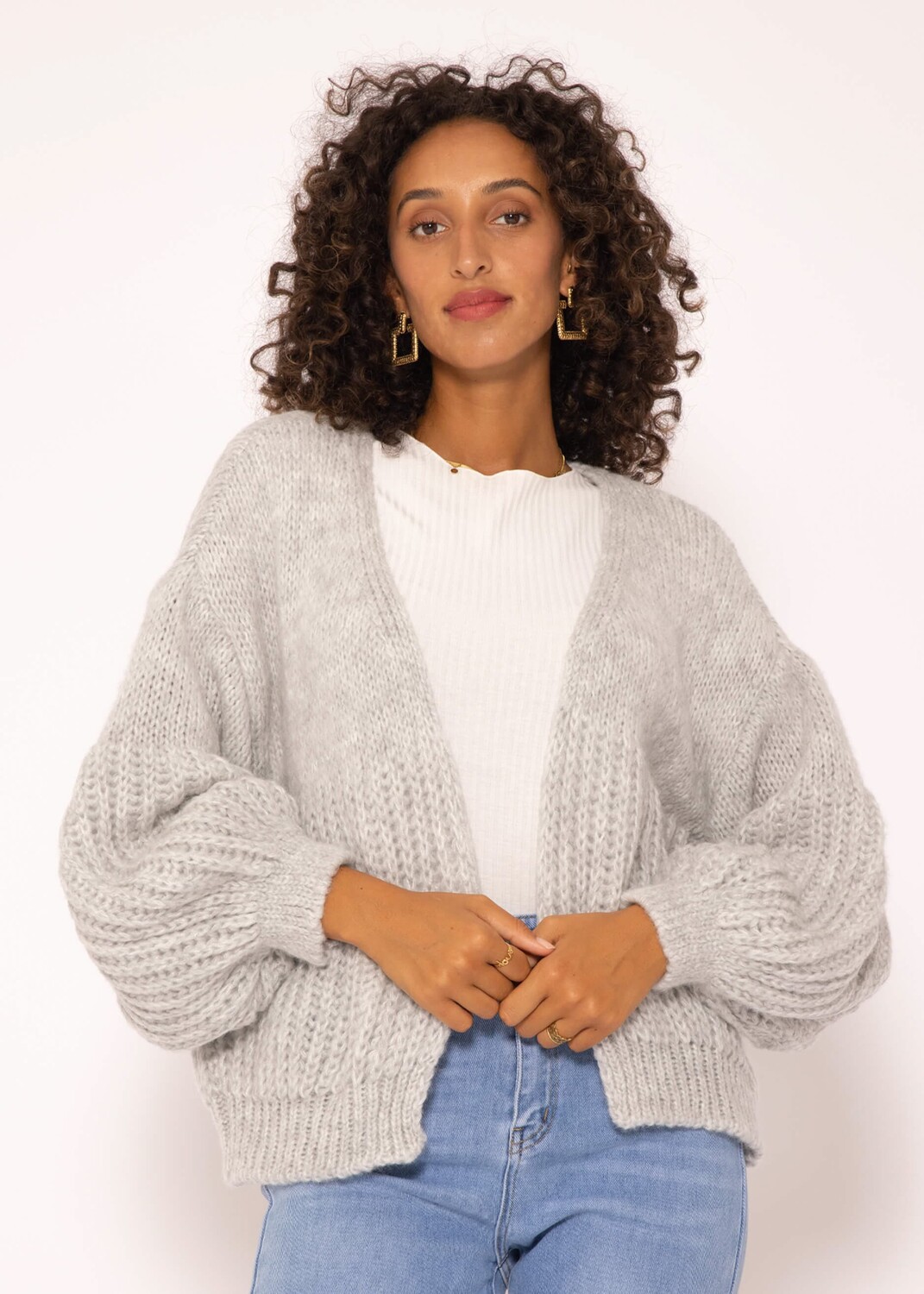 

Кардиган SASSYCLASSY Oversize Strick, серый