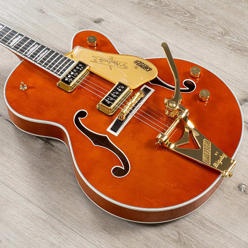 

Электрогитара Gretsch G6120TG-DS Players Nashville Hollow Body DS Guitar, Roundup Orange