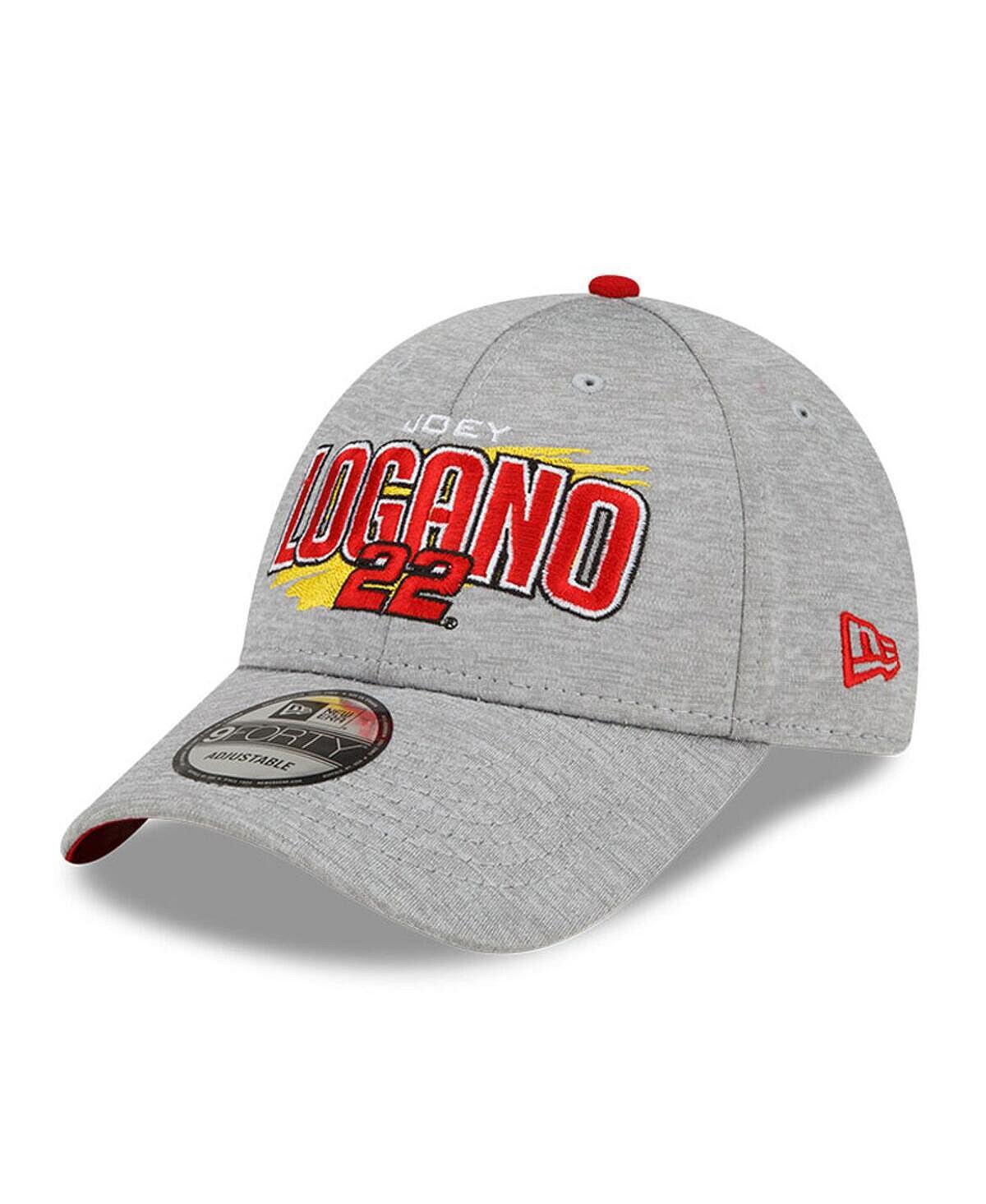 

Мужская серая регулируемая шляпа Joey Logano Name Splash 9FORTY Snapback New Era